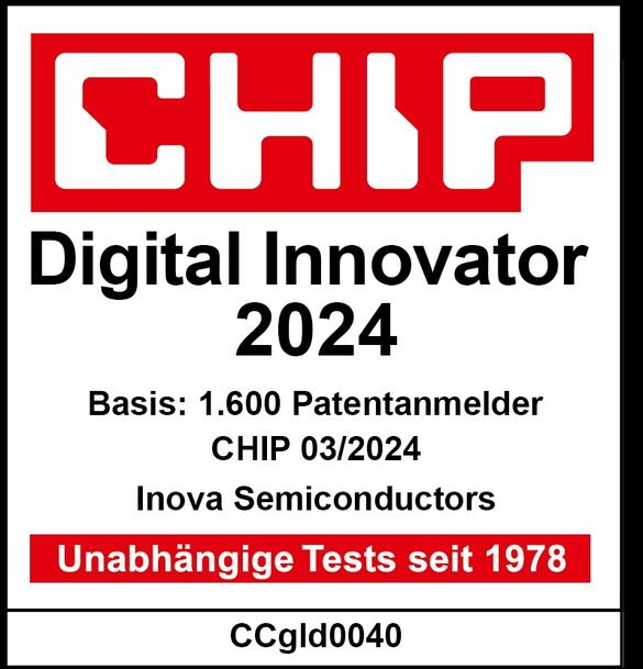 Inova Semiconductors als „Digital Innovator 2024“ ausgezeichnet